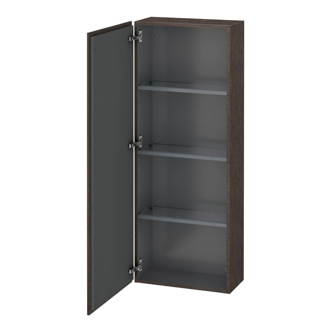 Duravit Halbhochschrank L-Cube 50x24,3x132cm, Tür li, Ei dkl. gebürstet