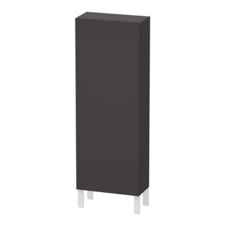 Duravit Halbhochschrank L-Cube 50x24,3x132cm, Tür li, graphit supermatt