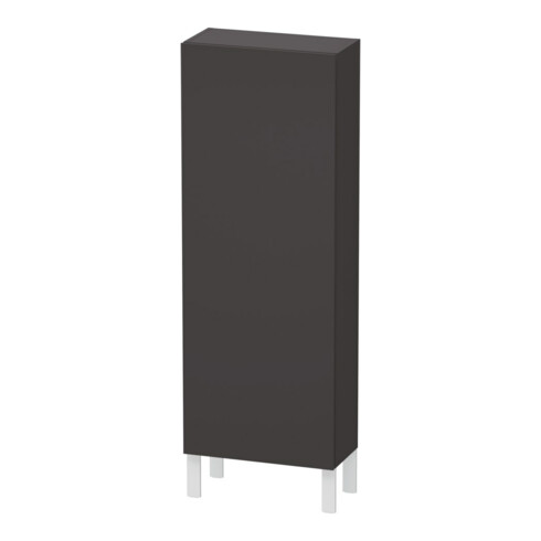 Duravit Halbhochschrank L-Cube 50x24,3x132cm, Tür li, graphit supermatt