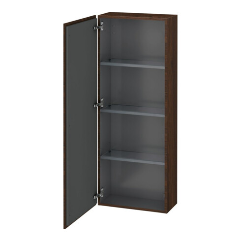 Duravit Halbhochschrank L-Cube 50x24,3x132cm, Tür li, Nussb gebürstet