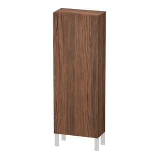 Duravit Halbhochschrank L-Cube 50x24,3x132cm, Tür li, nussbaum dunkel
