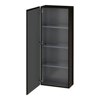 Duravit Halbhochschrank L-Cube 50x24,3x132cm, Tür li, schwarz Hochglanz