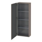 Duravit Halbhochschrank L-Cube 50x24,3x132cm, Tür links, basalt matt