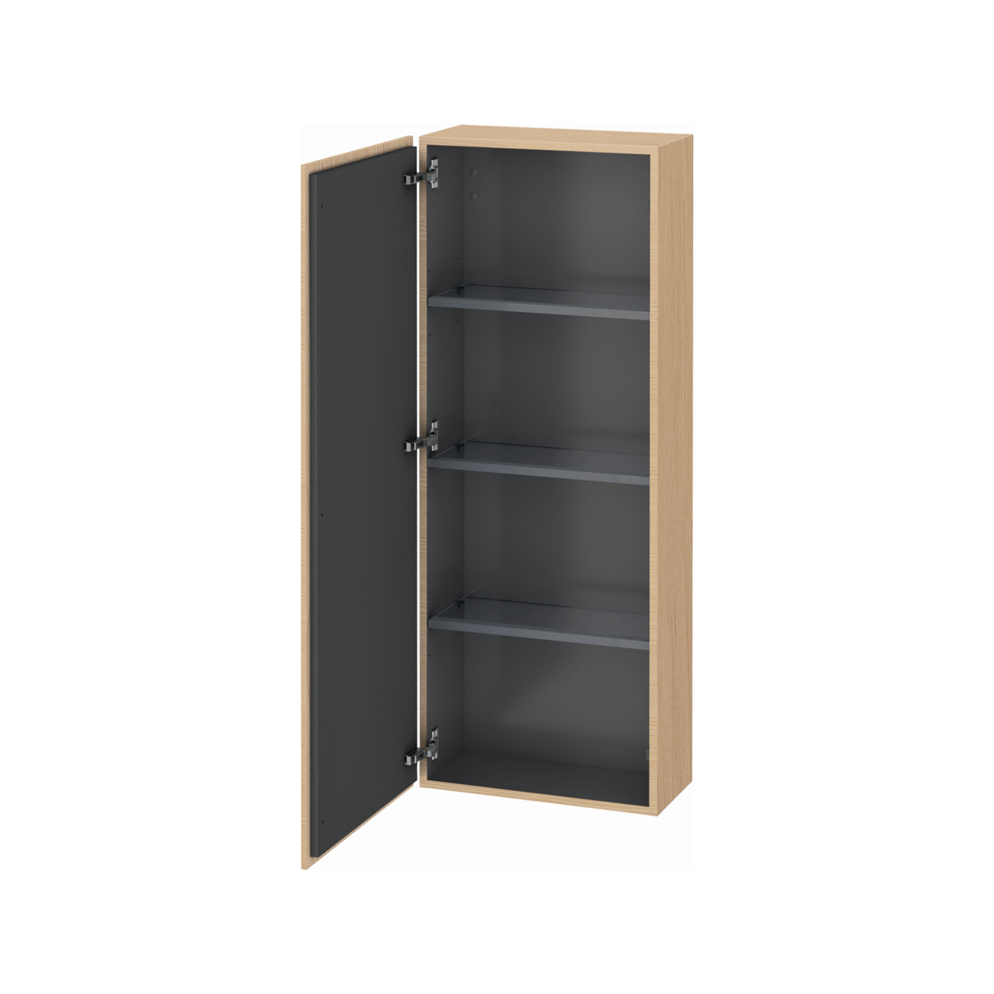 Duravit Halbhochschrank L-Cube 50x24,3x132cm, Tür links, Eiche natur