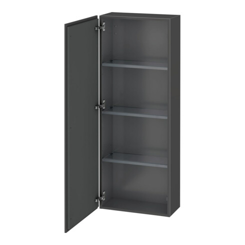 Duravit Halbhochschrank L-Cube 50x24,3x132cm, Tür links, graphit matt
