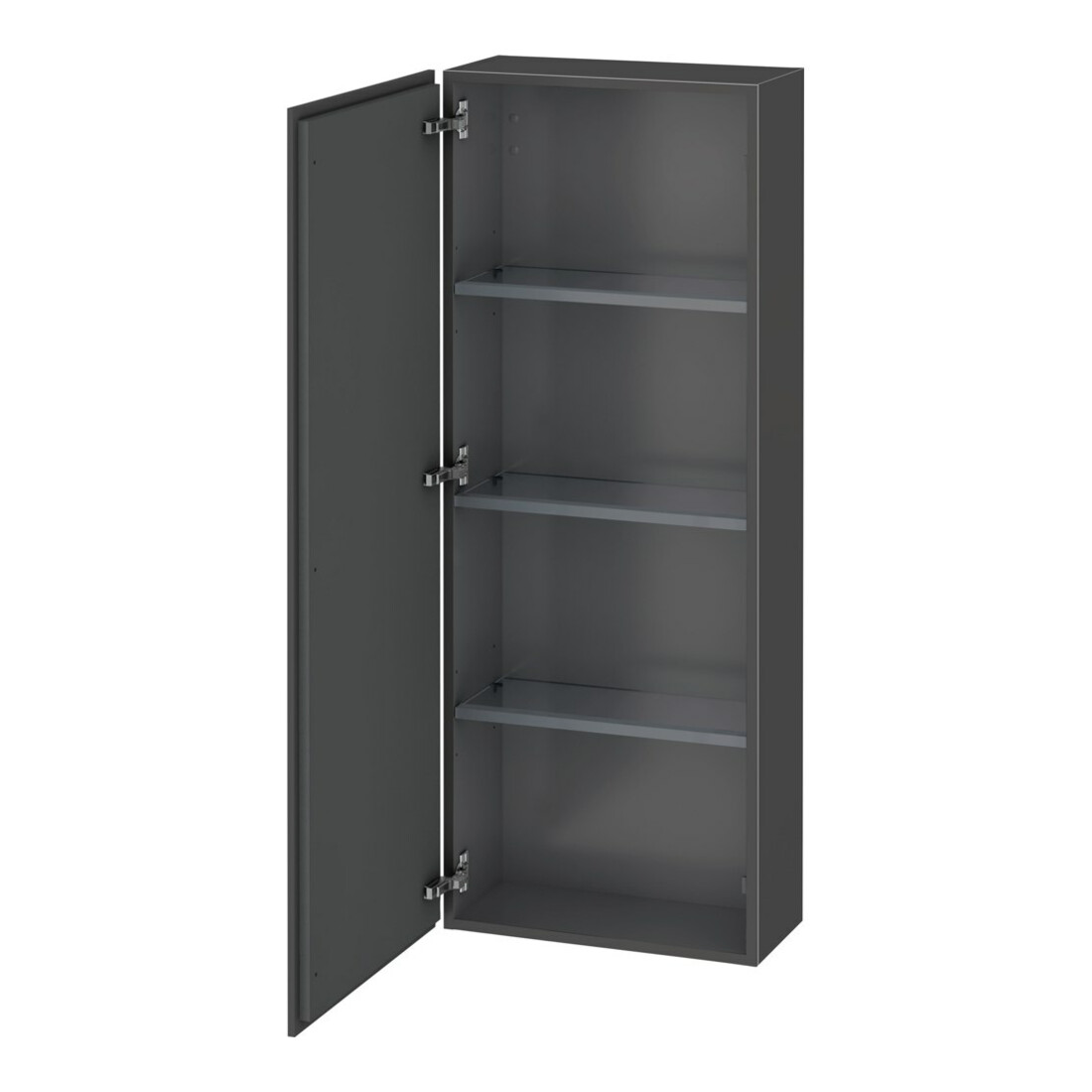 Duravit Halbhochschrank L-Cube 50x24,3x132cm, Tür links, graphit matt