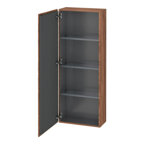 Duravit Halbhochschrank L-Cube 50x24,3x132cm, Tür links, nussbaum natur