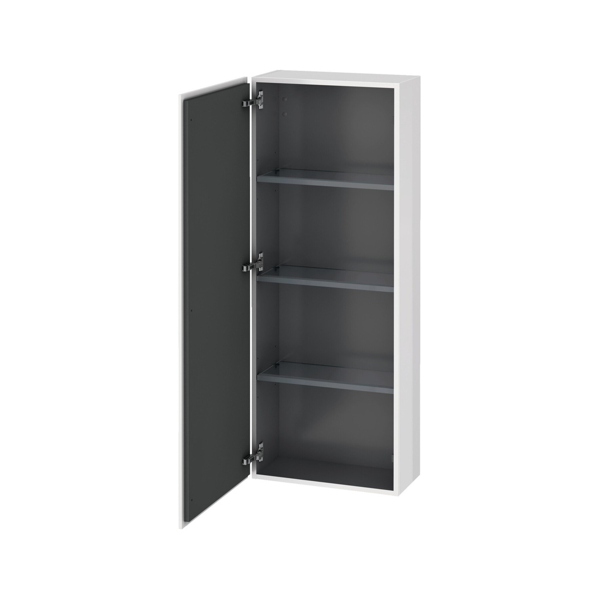 Duravit Halbhochschrank L-Cube 50x24,3x132cm, Tür links, weiß Hochglanz