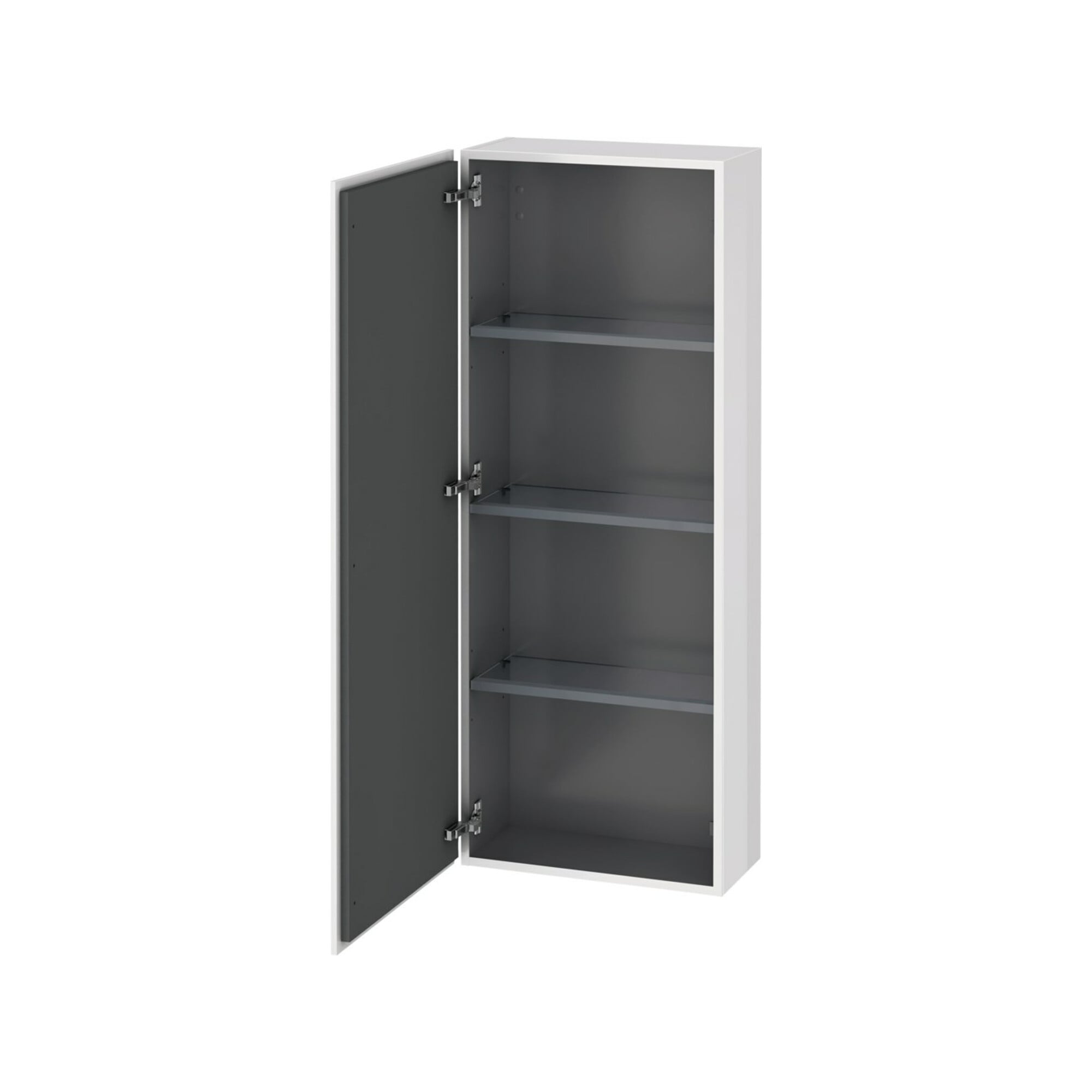 Duravit Halbhochschrank L-Cube 50x24,3x132cm, Tür links, weiß Hochglanz