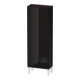 Duravit Halbhochschrank L-Cube 50x24,3x132cm, Tür re, schwarz Hochglanz-1