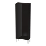 Duravit Halbhochschrank L-Cube 50x24,3x132cm, Tür re, schwarz Hochglanz