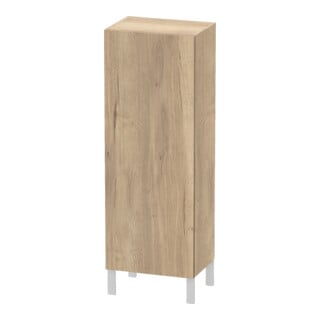 Duravit Halbhochschrank L-Cube 50x36,3x132cm, Tür li, eiche marmoriert