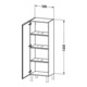 Duravit Halbhochschrank L-Cube 50x36,3x132cm, Tür li, eiche marmoriert