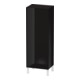 Duravit Halbhochschrank L-Cube 50x36,3x132cm, Tür li, schwarz Hochglanz-1