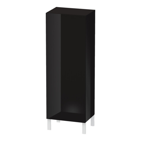 Duravit Halbhochschrank L-Cube 50x36,3x132cm, Tür li, schwarz Hochglanz
