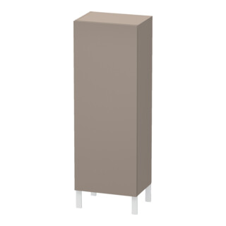 Duravit Halbhochschrank L-Cube 50x36,3x132cm, Tür links, basalt matt