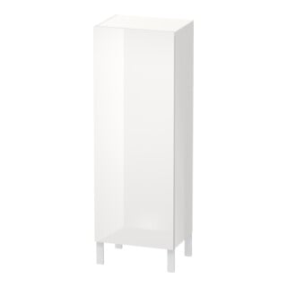 Duravit Halbhochschrank L-Cube 50x36,3x132cm, Tür links, weiß Hochglanz