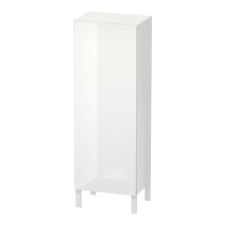 Duravit Halbhochschrank L-Cube 50x36,3x132cm, Tür links, weiß Hochglanz