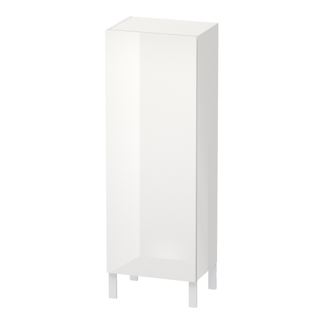 Duravit Halbhochschrank L-Cube 50x36,3x132cm, Tür links, weiß Hochglanz