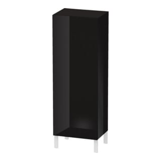 Duravit Halbhochschrank L-Cube 50x36,3x132cm, Tür re, schwarz Hochglanz
