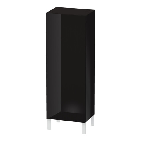 Duravit Halbhochschrank L-Cube 50x36,3x132cm, Tür re, schwarz Hochglanz