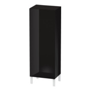 Duravit Halbhochschrank L-Cube 50x36,3x132cm, Tür re, schwarz Hochglanz