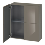 Duravit Halbhochschrank L-Cube 70x24,3x80cm, 2 Tür., flan. Gr Hochglanz