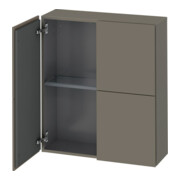 Duravit Halbhochschrank L-Cube 70x24,3x80cm, 2 Tür., flan. Gr s-matt
