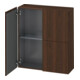 Duravit Halbhochschrank L-Cube 70x24,3x80cm, 2 Tür., nussbaum gebürstet-1