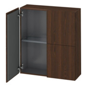 Duravit Halbhochschrank L-Cube 70x24,3x80cm, 2 Tür., nussbaum gebürstet