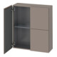 Duravit Halbhochschrank L-Cube 70x24,3x80cm, 2 Türen, basalt matt-1