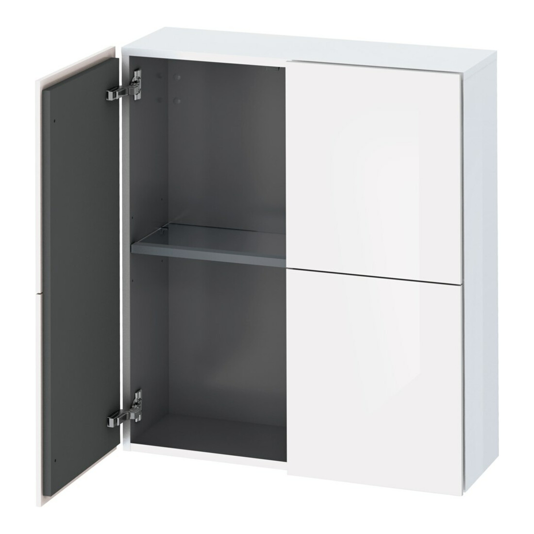 Duravit Halbhochschrank L-Cube 70x24,3x80cm, 2 Türen, eiche marmoriert