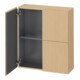 Duravit Halbhochschrank L-Cube 70x24,3x80cm, 2 Türen, Eiche natur-1