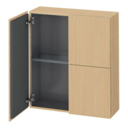 Duravit Halbhochschrank L-Cube 70x24,3x80cm, 2 Türen, Eiche natur