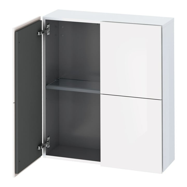 Duravit Halbhochschrank L-Cube 70x24,3x80cm, 2 Türen, Eiche natur