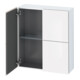 Duravit Halbhochschrank L-Cube 70x24,3x80cm, 2 Türen, Eiche schwarz-1