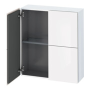 Duravit Halbhochschrank L-Cube 70x24,3x80cm, 2 Türen, Eiche schwarz