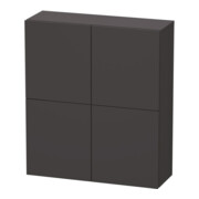 Duravit Halbhochschrank L-Cube 70x24,3x80cm, 2 Türen, graphit supermatt