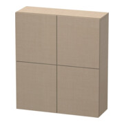 Duravit Halbhochschrank L-Cube 70x24,3x80cm, 2 Türen, leinen