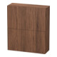 Duravit Halbhochschrank L-Cube 70x24,3x80cm, 2 Türen, nussbaum dunkel-1