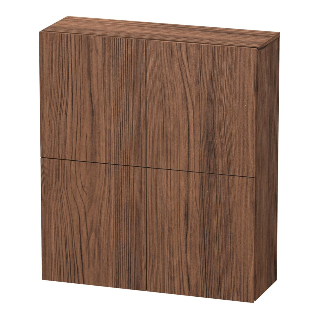 Duravit Halbhochschrank L-Cube 70x24,3x80cm, 2 Türen, nussbaum dunkel