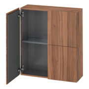 Duravit Halbhochschrank L-Cube 70x24,3x80cm, 2 Türen, nussbaum natur