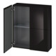 Duravit Halbhochschrank L-Cube 70x24,3x80cm, 2 Türen, schwarz Hochglanz-1