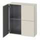 Duravit Halbhochschrank L-Cube 70x24,3x80cm, 2 Türen, taupe matt-1