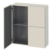 Duravit Halbhochschrank L-Cube 70x24,3x80cm, 2 Türen, taupe matt