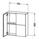 Duravit Halbhochschrank L-Cube 70x24,3x80cm, 2 Türen, weiß Hochglanz-2