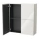 Duravit Halbhochschrank L-Cube 70x24,3x80cm, 2 Türen, weiß Hochglanz-5