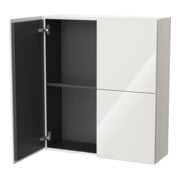 Duravit Halbhochschrank L-Cube 70x24,3x80cm, 2 Türen, weiß Hochglanz-5