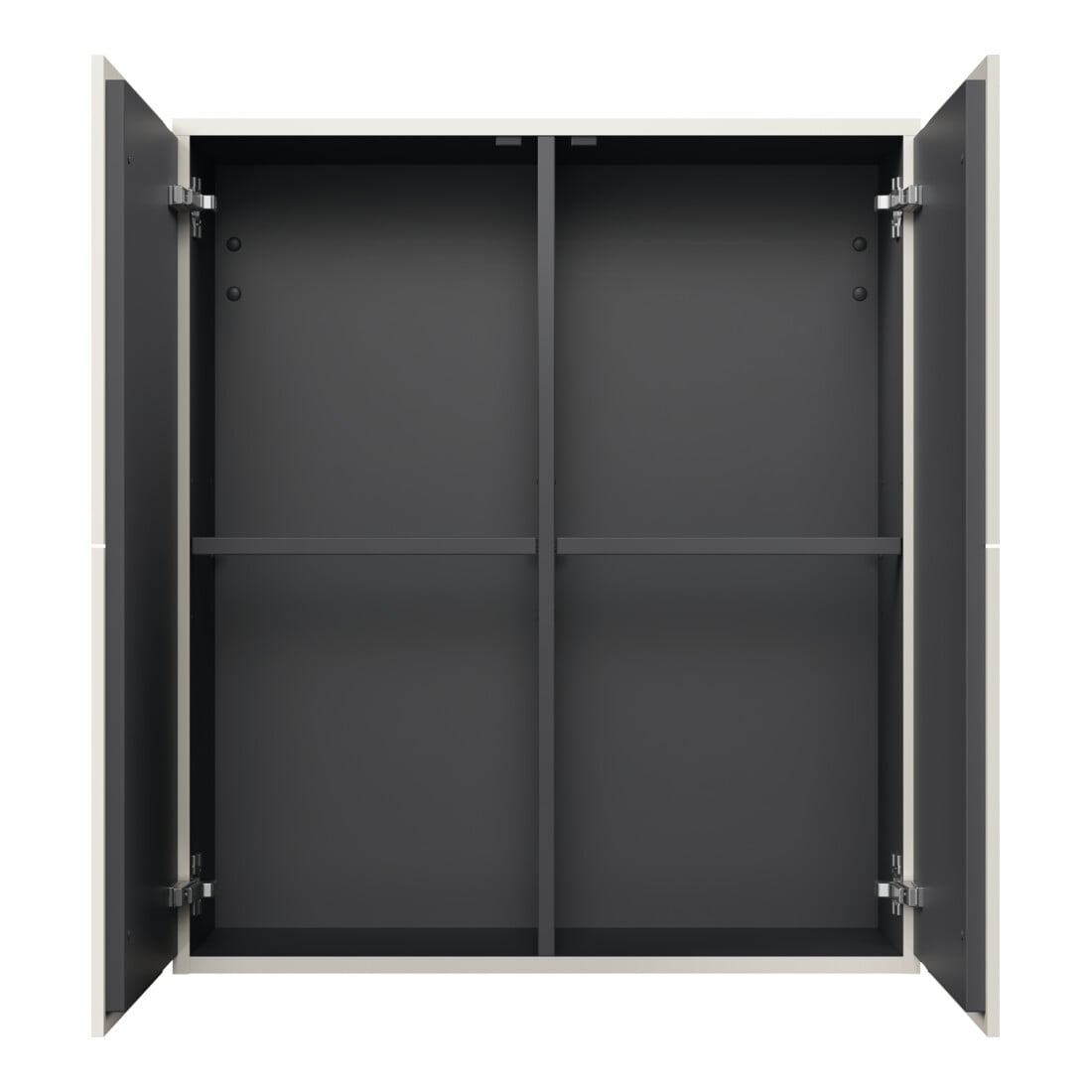 Duravit Halbhochschrank L-Cube 70x24,3x80cm, 2 Türen, weiß Hochglanz