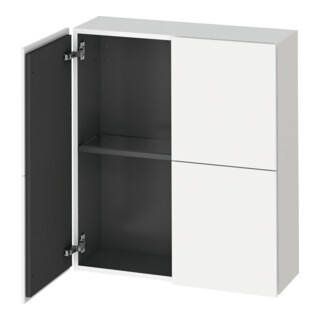 Duravit Halbhochschrank L-Cube 70x24,3x80cm, 2 Türen, weiß matt